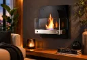 Chimenea Ecológica de Pared Wall N.° 4 Evolution Uno BLACK GLASS
