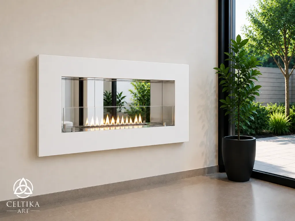 CHIMENEA ECOLÓGICA WALL N° 9 White – Empotrable ó adosable