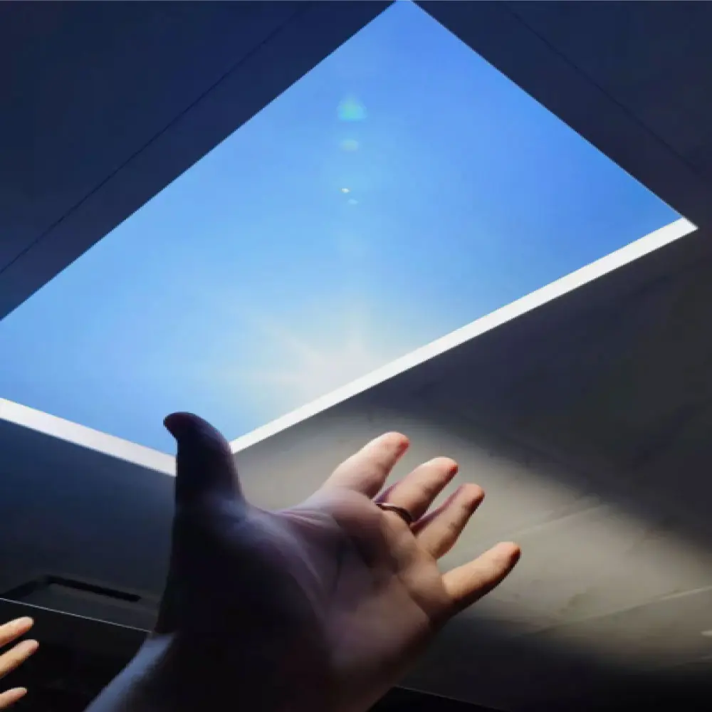 [DM7100] CIELO ARTIFICIAL- TRAGALUZ de PANEL LED 120x60 cm -  Lámpara inteligente con App y Control Remoto. De 40 a 324 watts - Empotrable ó Adosable (Empotrable)
